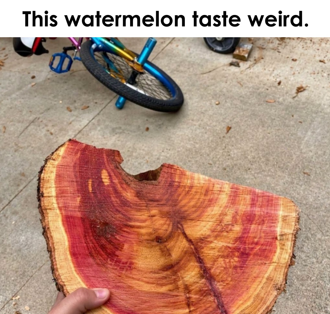 This watermelon taste weird. 🫤 #funny